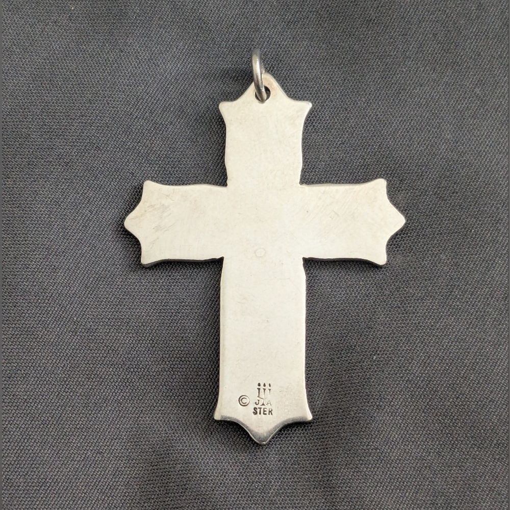 Rare-Retired James Avery Sterling Descending Dove Holy Spirit Cross Pendant - Picture 8 of 11
